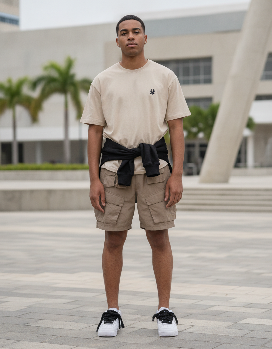 GFTD LA Cargo Short Beige: El Flow Urbano Esencial en PR | NIBPR — Puerto Rico