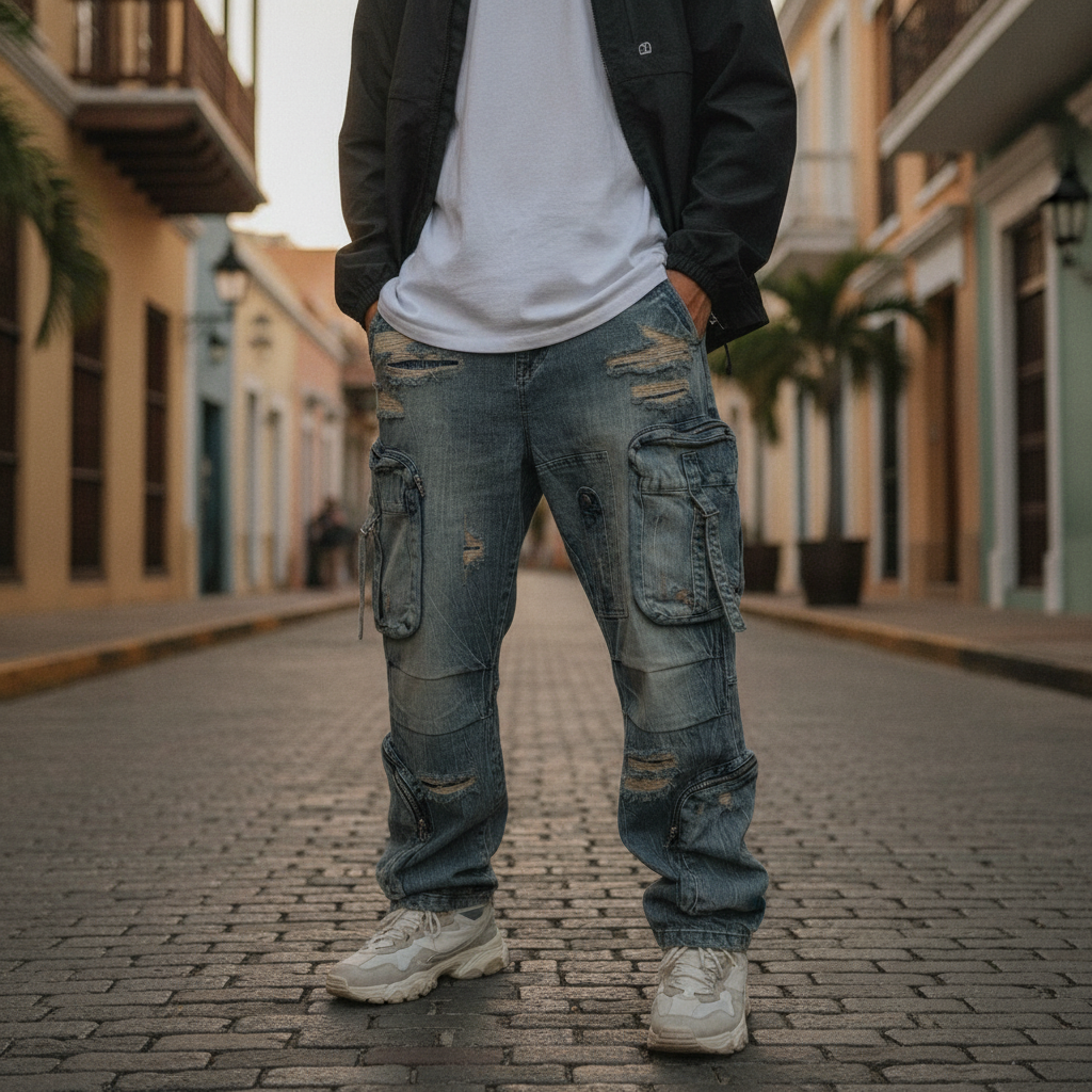 FRD Utility Cargo Denim Pants 3120: Dónde Comprar Exclusivos en San Juan PR — Puerto Rico