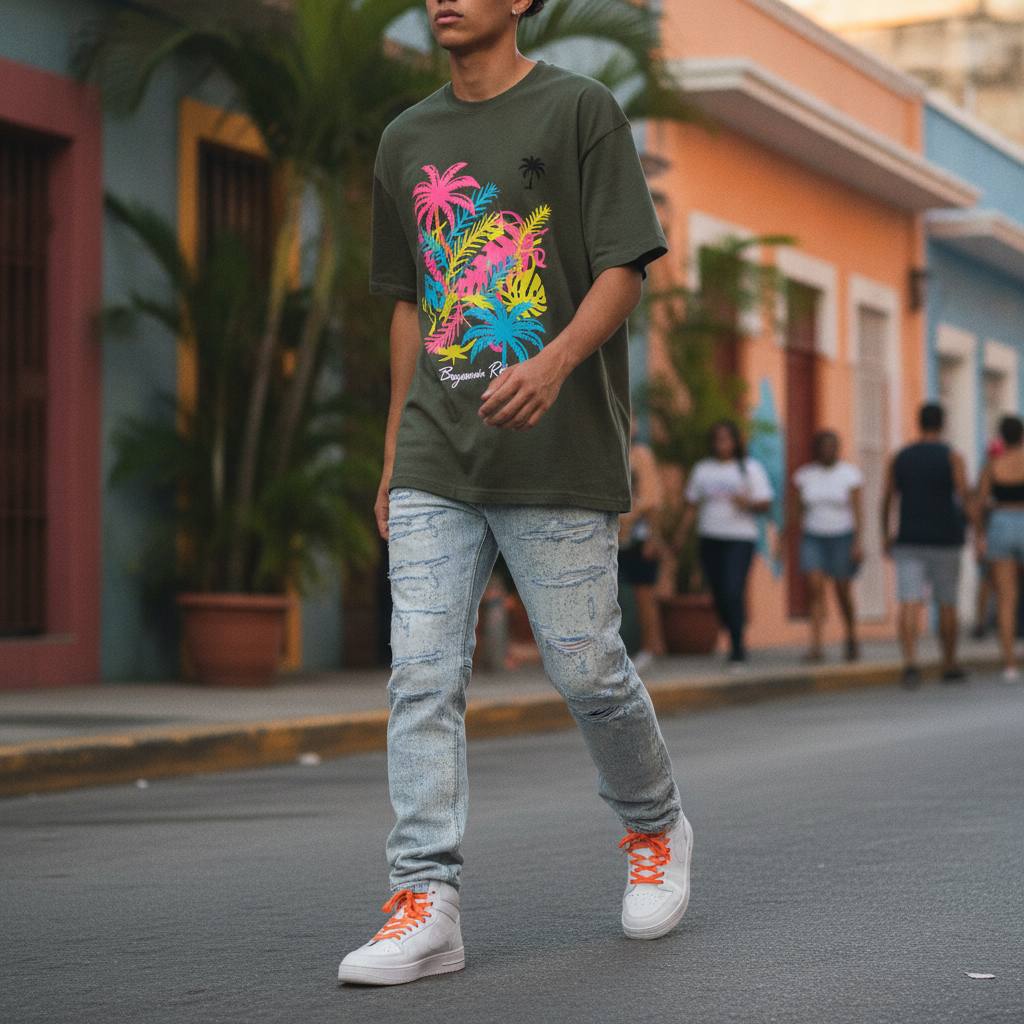 Comprar FRD Allover Rhinestone Blue Denim Flare Jean en Puerto Rico: El Brillo que Cacha la Grasa en la Calle | NewInTheBox PR — Puerto Rico
