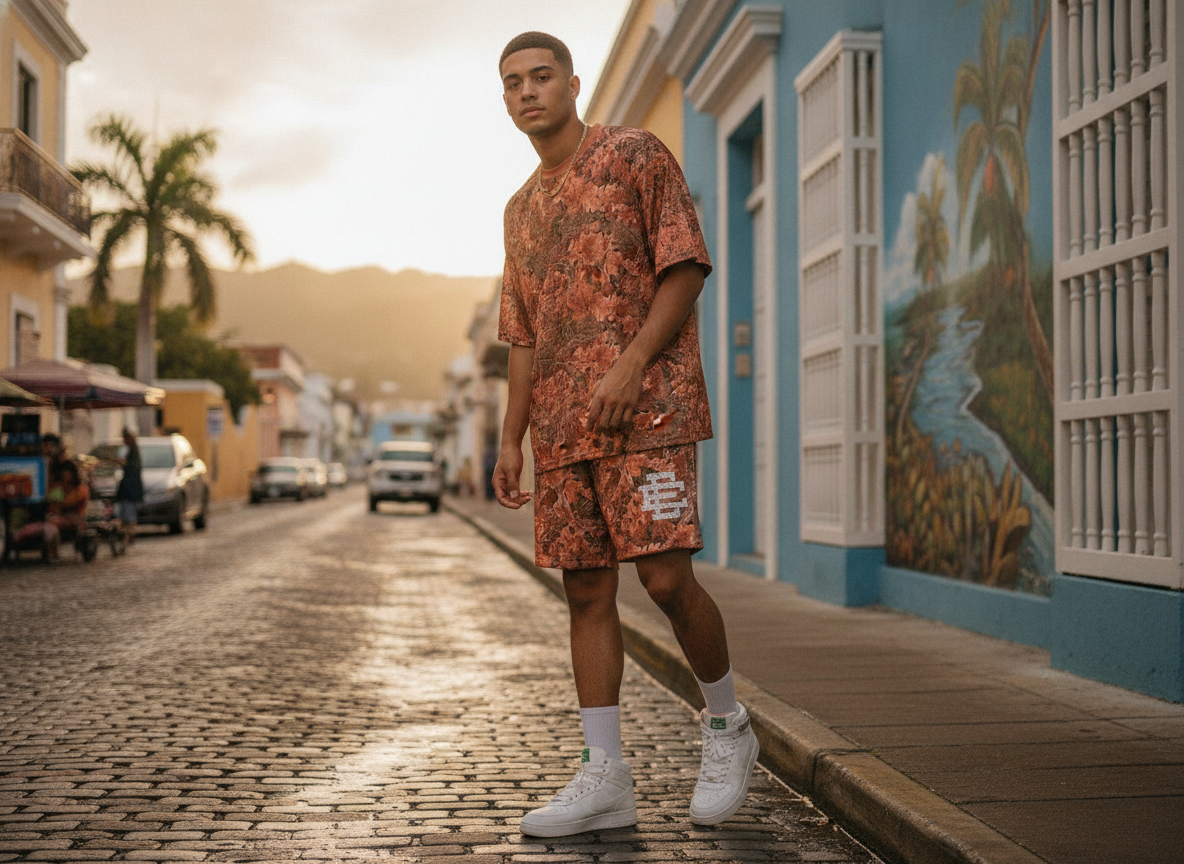 Eric Emanuel Shorts Naranja: El Flow que Cacha la Grasa en la Calle Boricua | New In The Box PR