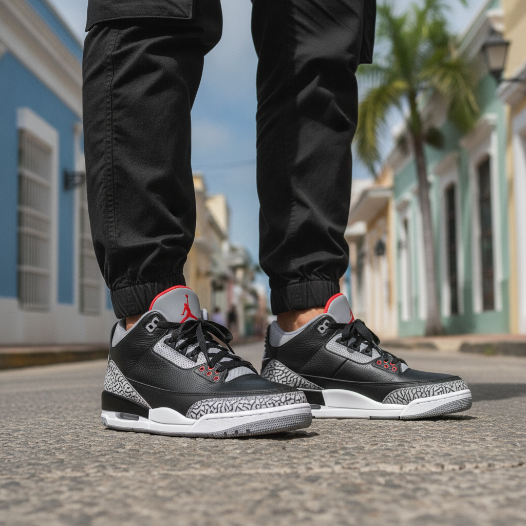 Jordan 3 Retro OG Black Cement Puerto Rico: El Flow Original que Cacha la Grasa en la Isla — Puerto Rico