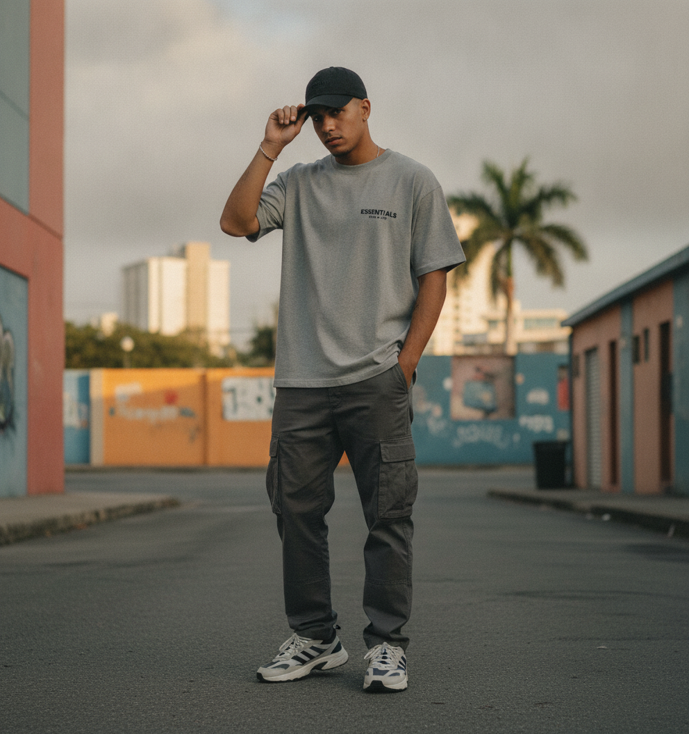 Outfits Streetwear Caguas: Essential Reflective Gray en PR — Puerto Rico