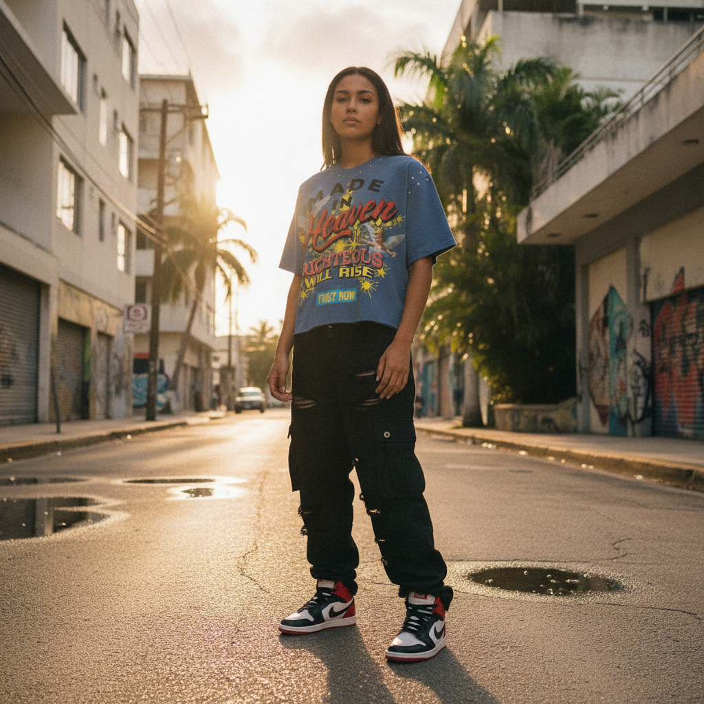 FRD Heaven Rise Tee en Bayamón: El Flow Urbano que Define PR - New In The Box PR