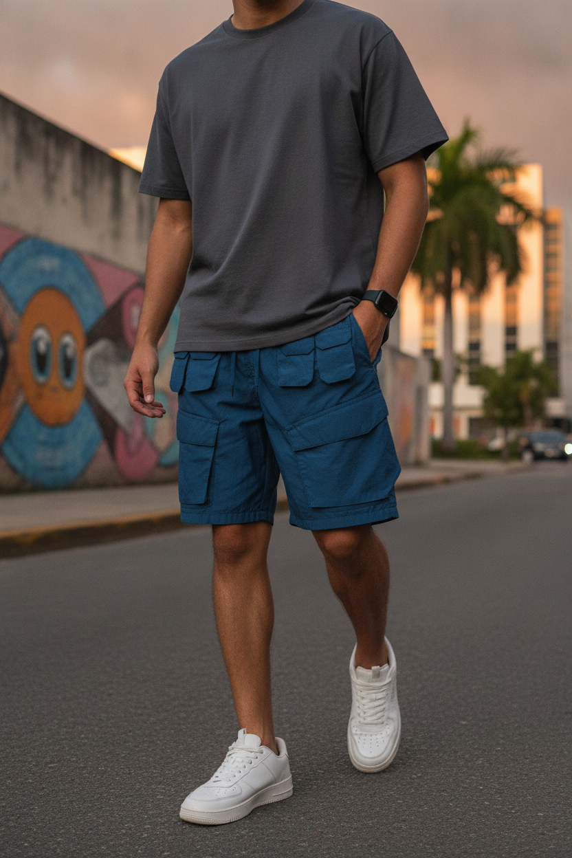 GFTD LA Cargo Short Blue Caguas: Tu Guía Definitiva de Estilo Urbano en Puerto Rico — Puerto Rico