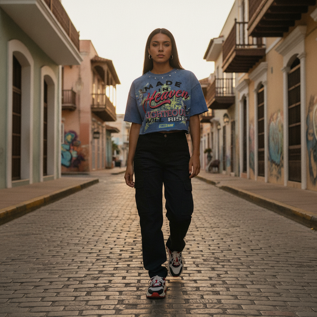 FRD 'Made In Heaven Righteous Will' Cropped Tee: El Flow Urbano de Ponce PR — Puerto Rico