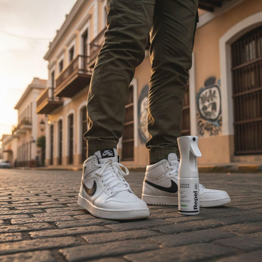 Protector de Calzado Impermeable en Ponce: Kicks Fresh con Jason Markk Repel Spray
