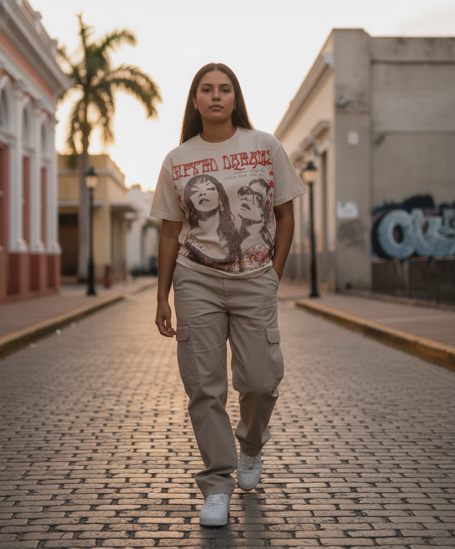 GFTD LA DREAMS BONE TEE en Ponce PR: El Flow Urbano Que Define La Perla del Sur