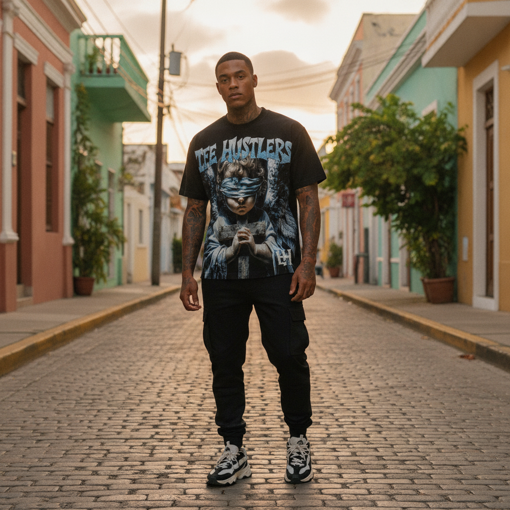 Life Hustlers Pray Tee Puerto Rico: La Camisa que Define el Flow Urbano Boricua | NIBPR