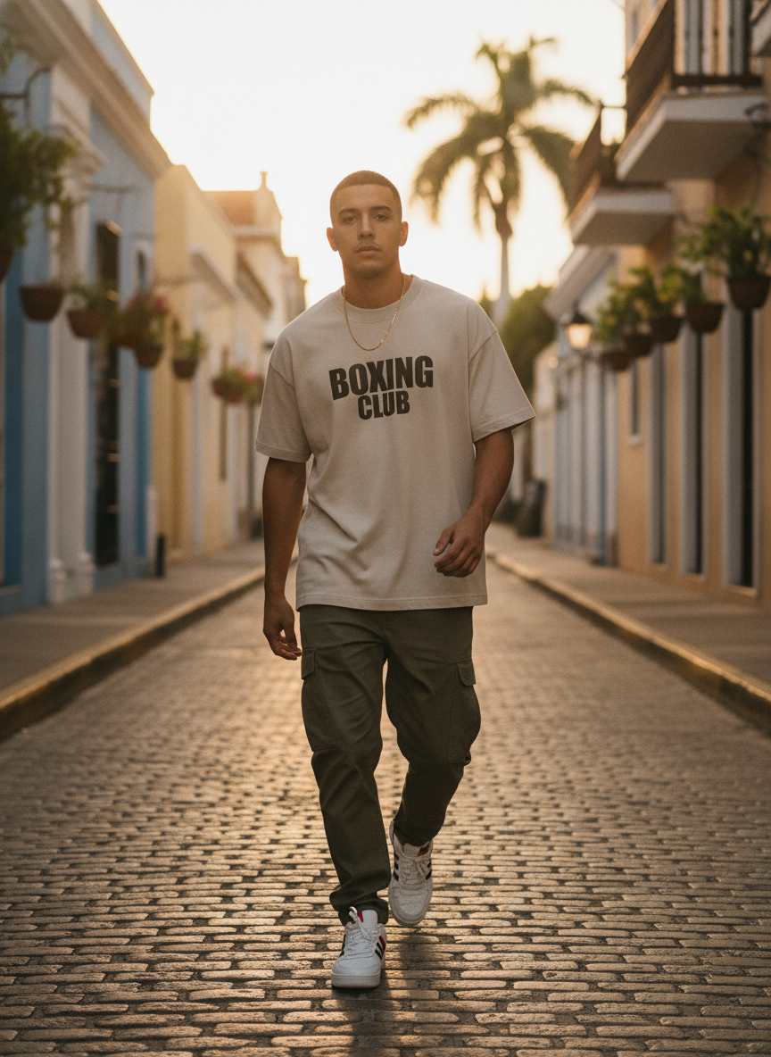 Escobar 'BOXING CLUB' Gray T-Shirt: Cacha la Grasa del Streetwear en Puerto Rico con nibpr.com — Puerto Rico