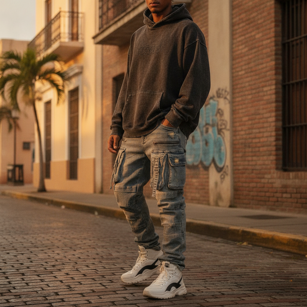 FRD Utility Cargo Denim Pants: El Mahón Cargo Que Define el Streetwear en Ponce y PR — Puerto Rico