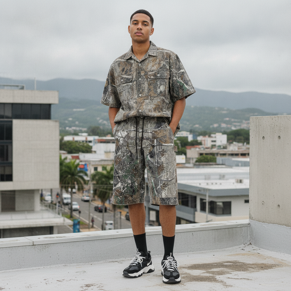 FRD Rhinestone Jorts Camo: El Flow Exclusivo que Caguas Pide en PR — Puerto Rico