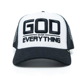 Gold Star trucker hat God White/Back (GS235)