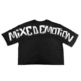 Mixed Emotions Black Monster Cropped Tee 19007