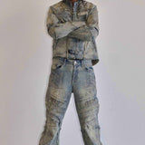 FRD MOTOR RACING Y2K DENIM PANTS #3117