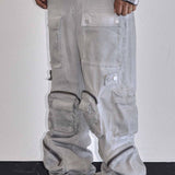 FRD UTILITY CARGO DENIM PANTS Grey 2201