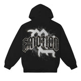 Mixed Emotion Blinded' Black Hoodie 0050