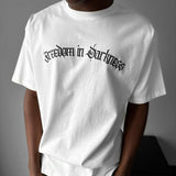 Escobar T-shirt Oversized Freedom in Darkness Blanca 73912