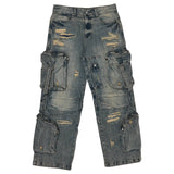 FRD UTILITY CARGO DENIM PANTS Medium Stine Tint 3120