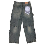 FRD UTILITY CARGO DENIM PANTS Medium Stine Tint 3120