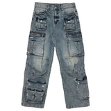 FRD UTILITY CARGO DENIM PANTS AZUL 3121