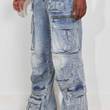 FRD UTILITY CARGO DENIM PANTS AZUL 3121