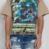 FRD LOST PARADISO SHOUTING NIGHT CROPPED TEE 2205