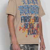 FRD LOST PARADISO SHOUTING NIGHT CROPPED TEE 2206
