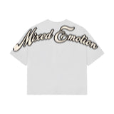 Mixed Emotions White “Pearl” Cropped Tee