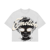 Mixed Emotions White “Pearl” Cropped Tee