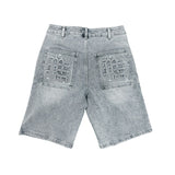 Mixed Emotions Set  Paisley Blue Denim Short 0098