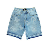 Mixed Emotions Rhinestone Blue Denim Short