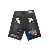 Mixed Emotions  Danger' Patch Shorts 8081