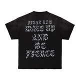 FRD Wake up and be fierce aplique tee