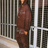 FRD Conjunto de Rhinestone Marron