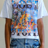 FR LOST UTOPIA BURNING FLAME TEE