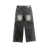 MIXED EMOTIONS Black  STONE BAGGY JEANS