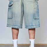 FRD Rhinestone Jorts Blue