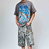 FRD Rhinestone Jorts Camo