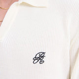 Pure Across The Lines ivory knitted Polo
