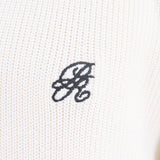 Pure Across The Lines ivory knitted Polo
