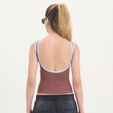 Pure Across the Lines Brown Tank Top