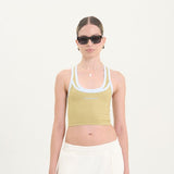 Pure Across the Lines Green Tank Top