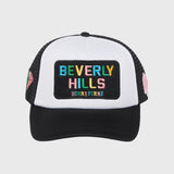 Homme Femme Beverly Hills Trucker Hat Black