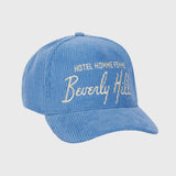 Homme Femme Hotel Corduroy Hat Blue