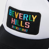 Homme Femme Beverly Hills Trucker Hat Black