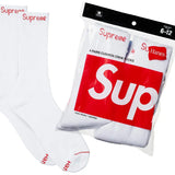 SUPREME 4 PARES DE MEDIA BLANCA