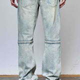 FRD ‘ALLOVER RHINESTONE’ BLUE DENIM FLARE JEAN