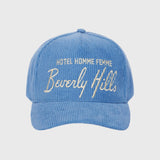 Homme Femme Hotel Corduroy Hat Blue