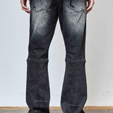 FRD ‘ALLOVER RHINESTONE’ BLACK DENIM FLARE JEAN