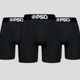 PSD BOXER Solids BLK 3Pk 0194